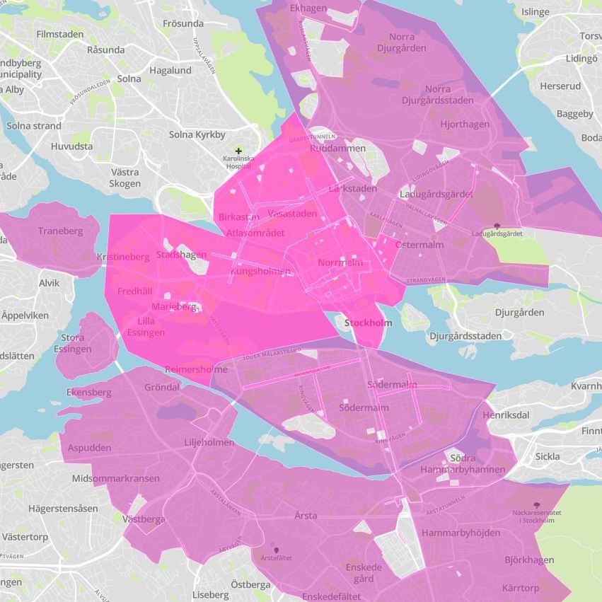 Das Dashboard von EasyPark zeigt die durchschnittliche Dauer der Parkplatzsuche zu bestimmten Zeiten in einer Stadt an. 