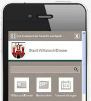 Wittstock/Dosse: Website für die Nutzung via Smartphone optimiert.