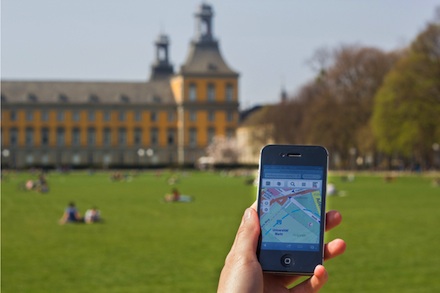 Bonn: Mit dem mobilen Stadtplan auch unterwegs gut informiert. 