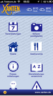 Stadt Xanten bietet Informationen via App.