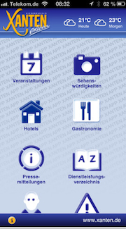 Stadt Xanten bietet Informationen via App.