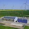 Demonstrationsprojekt RH₂-WKA: Windpark, Umspannwerk und Power-to-Gas-Anlage.