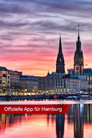 Beim Start der App wird eines von fünf verschiedenen Hamburg-Bildern angezeigt.