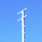 Aufbau des zentralen Masts in der Gemeinde Hohes Kreuz.