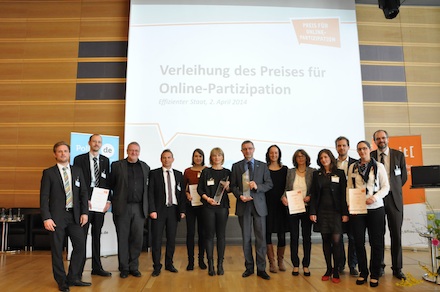 Die Preisträger des Preises für Online-Partizipation 2014.