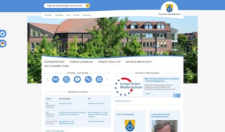 Die Website der Gemeinde Neu Wulmstorf verfügt jetzt auch über Responsive Design. 