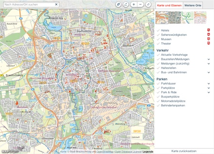 Braunschweiger Online-Stadtplan bietet ab sofort mehr Service. 