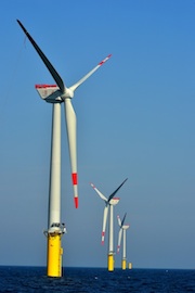 Der Windpark Borkum ist fertiggestellt, alle Windenergieanlagen sind installiert.