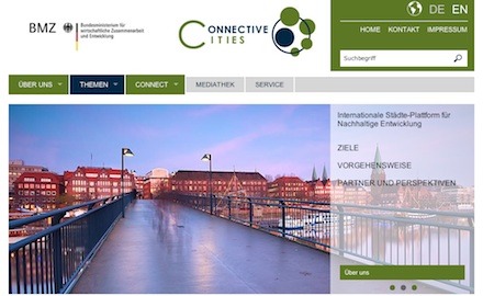 Das Online-Portal zum Städtenetzwerk Connective Cities informiert über internationale Stadtentwicklungsprogramme.