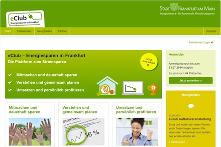 Energiesparen im Club: Website des Frankfurter Projekts.