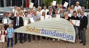 Meisterfeier: Die Gewinner der Solarbundesliga 2014 wurden ausgezeichnet.