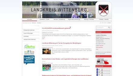 In neuem Gewand zeigt sich der Kreis Wittenberg im Internet.