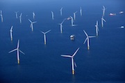 Bereits fertiggestellt: SWM-Offshore-Windpark Gwynt y Môr vor der Küste Nordwales.