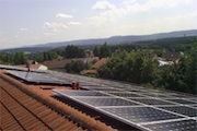 Die Photovoltaikanlage auf der Kindertagestätte in Gries.