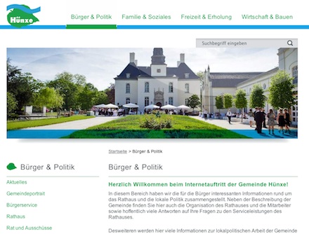 Die Gemeinde Hünxe hat ihren neuen Internet-Auftritt online geschaltet.