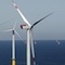 Ein Teil der 80 Turbinen des Windparks DanTysk speisen seit Dezember 2014 ins Netz ein.