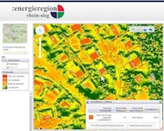 Welche Orte im Rhein-Sieg-Kreis sich gut für Photovoltaikanlagen eignen, zeigt eine Luftbildkarte an.