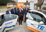 Die Unternehmen GGEW, ubitricity und TE Connectivity wollen in der Stadt Bensheim die Infrastruktur für Elektromobilität ausbauen.