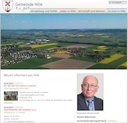 Website der Gemeinde Hille: Design und Inhalte wurden komplett überarbeitet.
