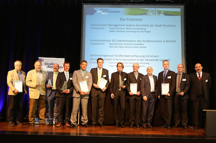 Gewinner des Straßen-Geo-Innovationspreises 2015.