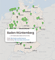 Open Data Map: Wenig kommunale Daten.