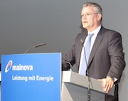 Mainovas Vorstandschef Constantin H. Alsheimer erläuterte auf der Hauptversammlung die kommende Unternehmensausrichtung.