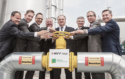Biogas marsch: Inbetriebnahme der Biomethan-Anlage in Staßfurt.