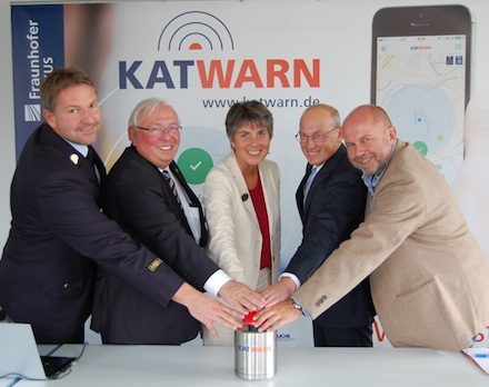 Offizieller Startschuss für die Smartphone-App KATWARN in Bayreuth.