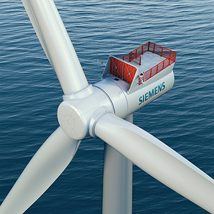 Die Siemens Offshore-Windturbine SWT-7.0-154 erzeugt jährlich etwa 32 Millionen Kilowattstunden Strom, womit circa 7.000 Haushalte versorgt werden können.