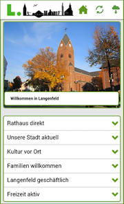 Die Internet-Seite der Stadt Langenfeld wurde für den mobilen Einsatz optimiert.