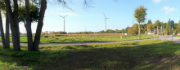 Eine Fotosimulation des Windparks Esperke vom Bahnhof Hope aus gesehen.