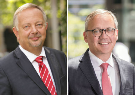 BDEW-Präsident Johannes Kempmann und Bundesvorstand Ralf Schodlok werden die Geschicke des Bundesverbands der Energie- und Wasserwirtschaft lenken.