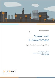 Im Projekt Negativliste hat Vitako untersucht, welche Einsparungen bei zehn Top-Leistungen für Bürger und Unternehmen durch das E-Government denkbar sind.