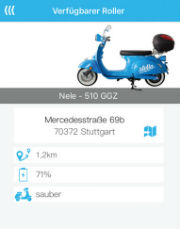 Per App buchen: Stadtwerke Stuttgart bieten ein E-Roller-Sharing an.