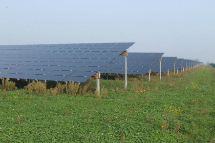 Dünnschicht-Solarmodule eines swt-Solarparks