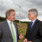 Baden-Württembergs Umwelt- und Energieminister Franz Untersteller (links im Bild) und MVV-Vorstandschef Georg Müller nehmen Windpark in Betrieb.
