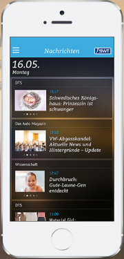Die Stadtwerke-App äppes versorgt den Nutzer mit Nachrichten und Wetterauskünften, Veranstaltungstipps, Vereinsnews und Angeboten des Einzelhandels.