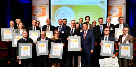 Die Gewinner des Bayerischen Energiepreises 2016.