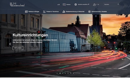Online-Auftritt der Stadt Lüdenscheid wurde technisch und optisch überarbeitet.