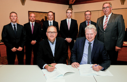 Vertragsunterzeichnung: STEAG New Energies und Stadtwerke Winnenden haben eine gemeinsame Fernwärme-Gesellschaft gegründet.