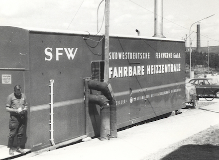 Mobile Heizzentrale: Die Fernwärme in Winnenden startete bereits im Jahr 1964.