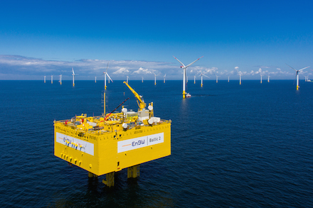 Windpark Baltic 2: Besonders stark stieg die Stromerzeugung von Windkraftanlagen auf See.