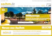 Die neue Website der Stadt Aachen ist ganz im städtischen Gelb gehalten.  
