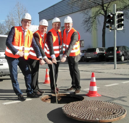 Offizielle Inbetriebnahme der Fernwärmeversorgung in Eching.