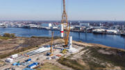 Das größte Windrad der Welt entsteht derzeit im Süden Bremerhavens.