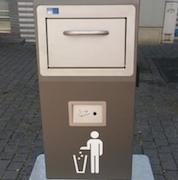 Die smarten Behälter, die eher wie Müllschlucker aussehen, sollen dazu beitragen, die Bad Hersfelder Fußgängerzone sauber zu halten.
