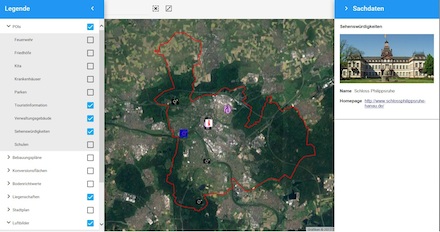 Umfassende Informationen bietet die Hanau Map den Nutzern.