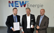 Die NEW wurde von EuPD Research gleich zweifach mit dem Energiewende Award ausgezeichnet. 