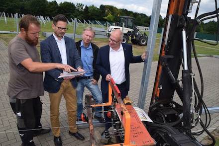 Die Bauarbeiten am Solarpark in Bottrop haben begonnen. 