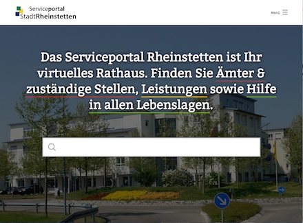 Die Stadt Rheinstetten präsentiert ihr neues Bürgerserviceportal.